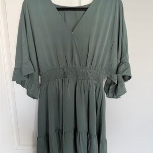 Elegant Green Midi Dress